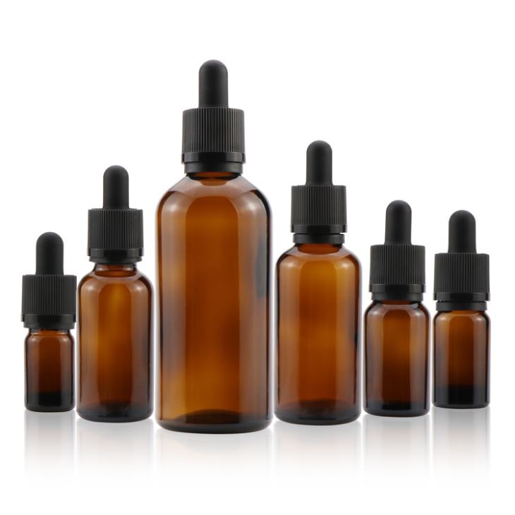 15ml 30ml 50ml 100ml Bentuk Bulat Amber Anak Bukti Botol Penetes Kaca