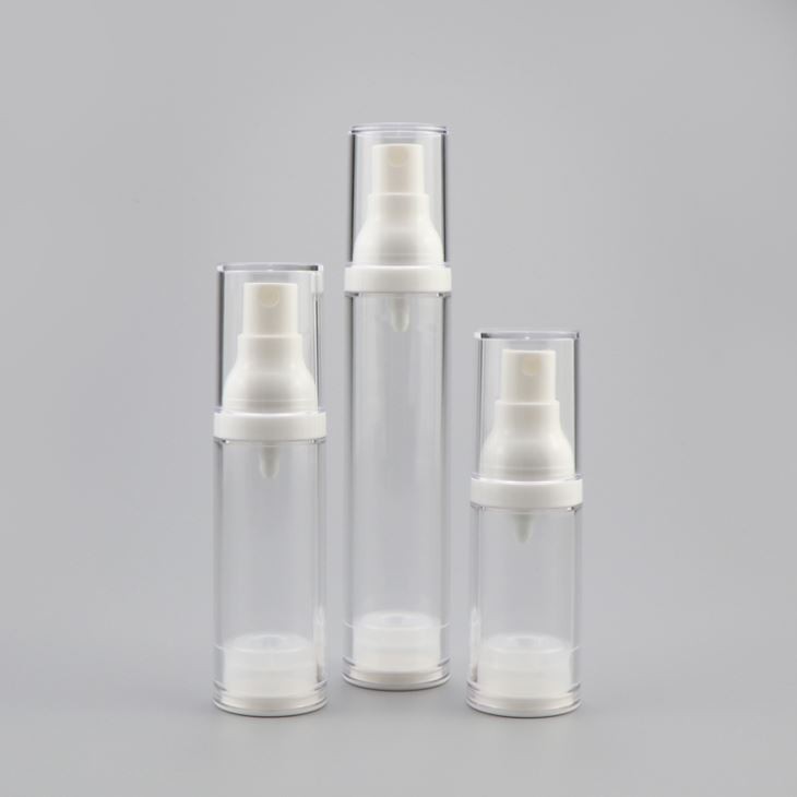 Botella plástica sin aire de la bomba del atomizador del perfume de 15ml 30ml 50ml