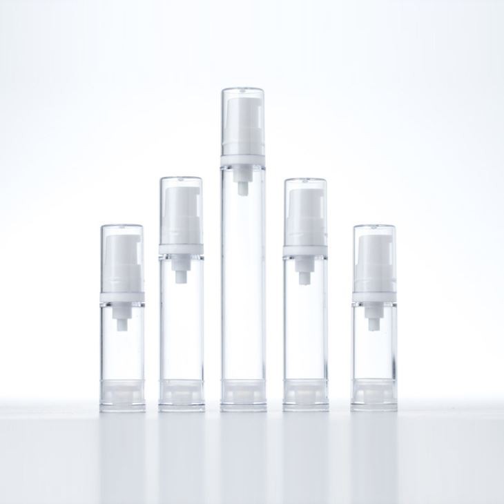 Λευκό μπουκάλι αντλίας χωρίς αέρα 15 ml