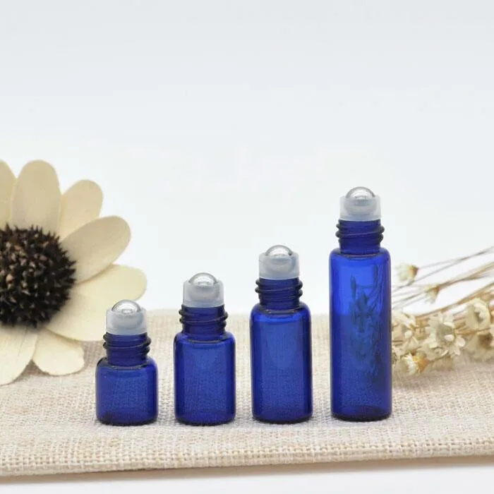 1ml 2ml 3ml Blue Roll On Sample Perfume Glass Vial