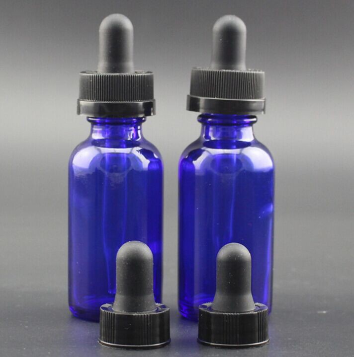 Frascos cuentagotas Boston de vidrio azul cobalto de 30 ml y 60 ml