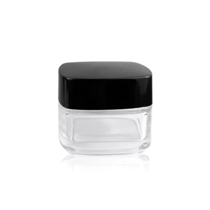 20g 30g 50g Clear Empty Square Cream Glass Jar For Skincare Products