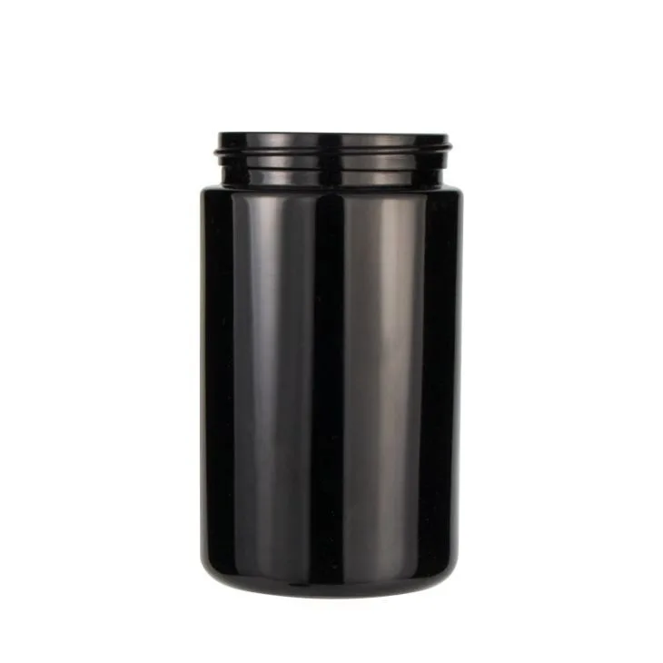 3.5 5 18 60 100 150 260 200 Ml Black Glass Hemp Flower Glass Jar With Screw Top Cap