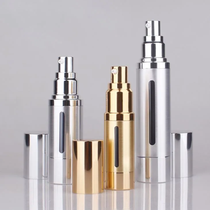 30ml Gold Plastic Airless Lotion Pump Bottle