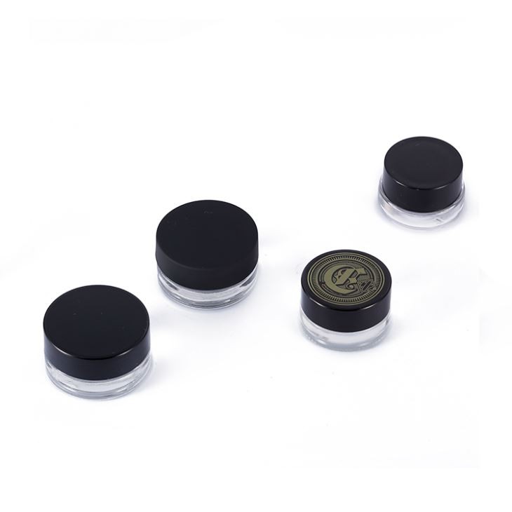 3ml 5ml 7ml Clear Glass Jar With Childproof Lid