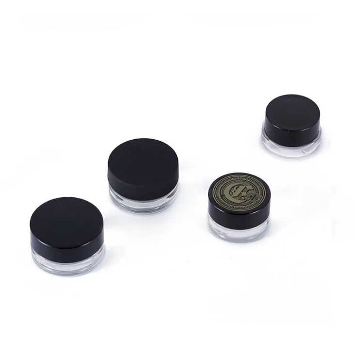 3ml 5ml 7ml Clear Glass Jar With Childproof Lid