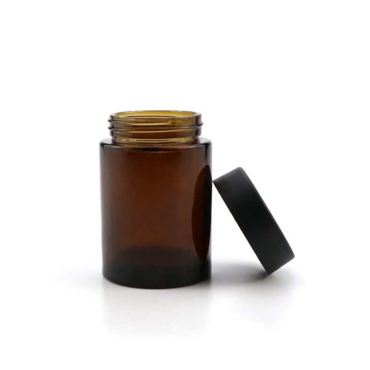 4 Oz Body Lotion Cosmetic Glass Jars With Tamper Evident Lid