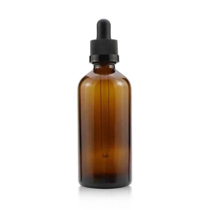 5 10 15 20 30 50 100 Ml Round Amber Essential Oil Glass Bottle With Child Resistant Dropper Cap
