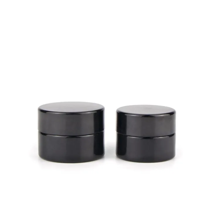 5ml 10ml Black UV Concentrate Stash Glass Container Jar