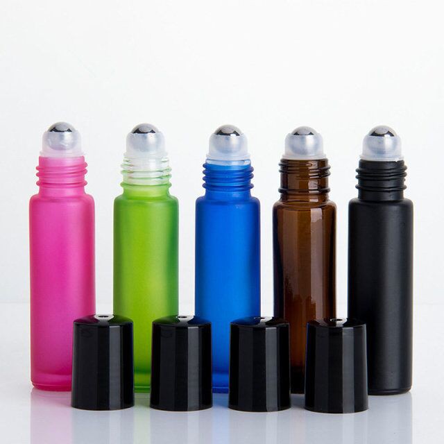 Botellas de bola de vidrio ámbar de 5ML
