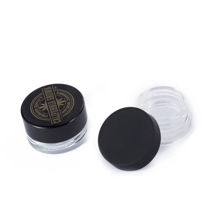 Custom Logo Round Child Resistant Glass Jars