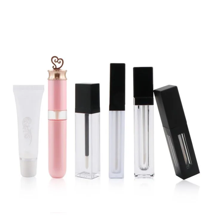 Empty 5ml 6ml 8ml Cosmetic Lip Gloss Tube With Wands