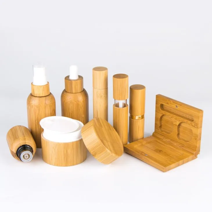Luxury Eco Friendly Natural Bamboo Lotion Serum Cosmetic Packaging