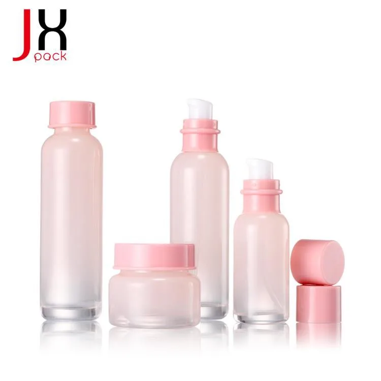 Bocaux à la crème vides en verre d'emballage de cosmétique de luxe de lotion ...