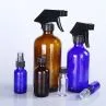 1/2 1 2 4 8 16.6 Fl Oz Cobalt Blue Boston Round Body Cosmetic Oil Glass Trigger Spray Bottle For Essential Oils