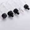 1 OZ Clear Boston Round Glass Bottle With Dropper Cap