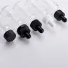1 OZ Clear Boston Round Glass Bottle With Dropper Cap