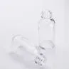 1 OZ Clear Boston Round Glass Bottle With Dropper Cap
