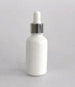 10ml 15ml 30ml 60ml Shiny White Glass Bottle Essential Oil/serum Dropper Bottle