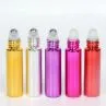10ML Amber Glass Roll On Ball Bottles With Black PP Cap