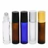 10ML Amber Glass Roll On Ball Bottles With Black PP Cap