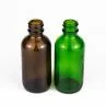 120 Ml Amber Boston Round Glass Bottle With Atomizer Pump