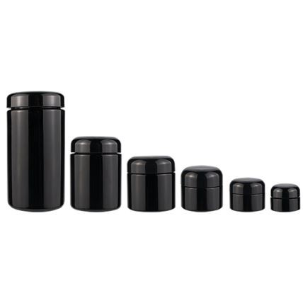 15 30 60 120 250 500 ML Dark Ultra Violet Glass Jar Cosmetic With Screw Top Cap