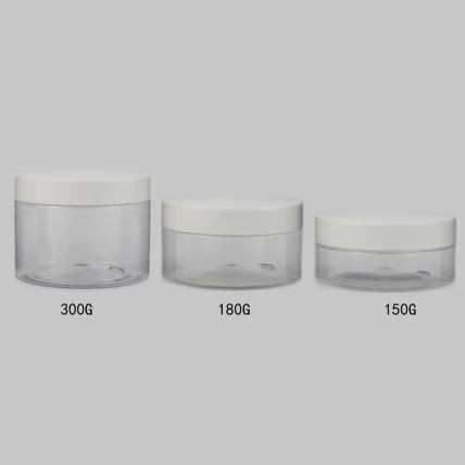 150g 180g 300g Clear Empty Round Plastic Hair Cream Jar