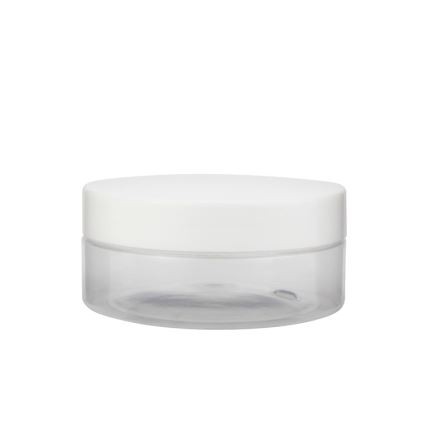 150ml PET Plastic Straight Sided Jars With Black Lid