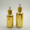 15ml 30ml 50ml 100ml Gold Essential Oil Glass Dropper Bottle With Dropper