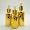 15ml 30ml 50ml 100ml Gold Essential Oil Glass Dropper Bottle With Dropper