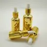 15ml 30ml 50ml 100ml Gold Essential Oil Glass Dropper Bottle With Dropper