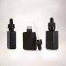 15ml 30ml 50ml Black Rectangle Dropper Bottle With Dropper