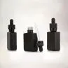 15ml 30ml 50ml Black Rectangle Dropper Bottle With Dropper
