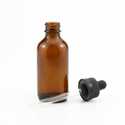 1oz 2oz 3oz 4oz Amber Boston Round Child Proof Dropper Glass Bottles
