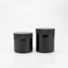 2 4 Fl Oz Opaque Black UV CR Flush Cap Smell Proof Glass Jars