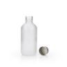 2 Oz 4 Oz Frosted Boston Round Glass Bottles With Aluminum Cap