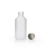 2 Oz 4 Oz Frosted Boston Round Glass Bottles With Aluminum Cap