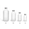 2 Oz 4 Oz Frosted Boston Round Glass Bottles With Aluminum Cap