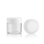 2 Oz Clear Child Resistant Lid Glass Jars