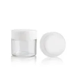 2 Oz Clear Child Resistant Lid Glass Jars
