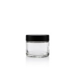 2 Oz Clear Flower Child Proof Glass Jars With Lid