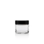 2 Oz Clear Flower Child Proof Glass Jars With Lid