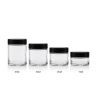 2 Oz Clear Flower Child Proof Glass Jars With Lid