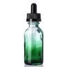 2 OZ Gradient Boston Round Glass Bottle With Dropper Cap