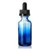 2 OZ Gradient Boston Round Glass Bottle With Dropper Cap