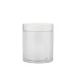 250ml PET Plastic Straight Sided Jars With Black Lid