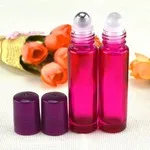 Custom Transparent Red Roll On Bottle Glass Bottle