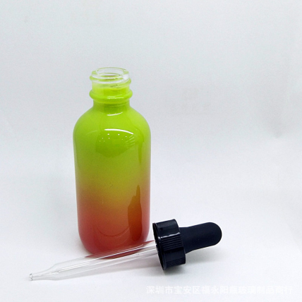Garrafas de vidro redondas de luxo Boston 30ml 50ml
