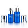 20ml 1 Oz 1.7 Oz Empty Cylinder Shape Makeup Cream Dark Glass Jar For Cosmetic Cream With Silver Cap